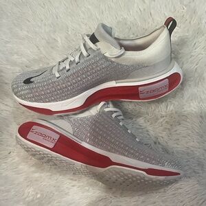 Nike ZoomX Athletic Shoes - White and Red